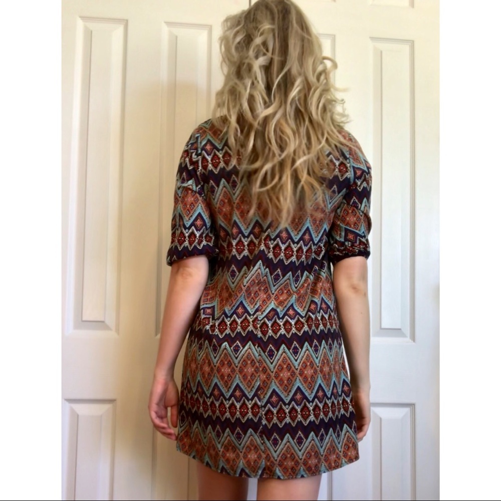 Francesca’s Tribal Print Shift Dress - Picture 2 of 5